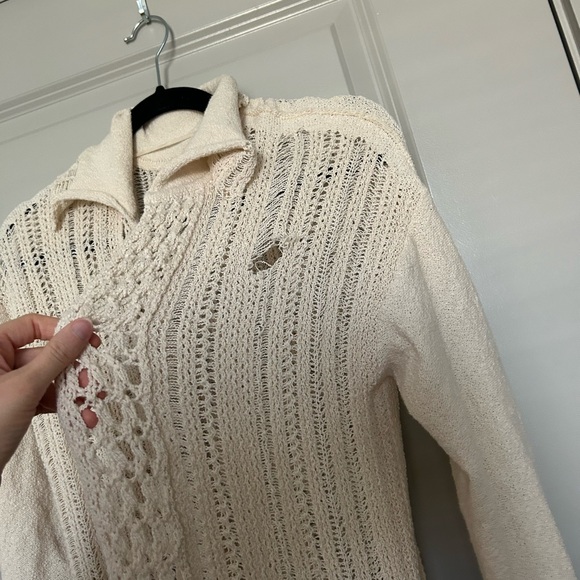 Free People Sunlight Mixed Stitch Duster in Sandcastle - Picture 7 of 13